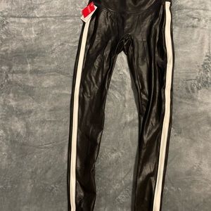Spanx Faux Leather Stripe Legging - NWT